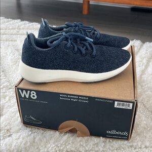 NWT Allbirds Savannah Night/Cream Wool Runner Mizzle Water Repellent Sneakers